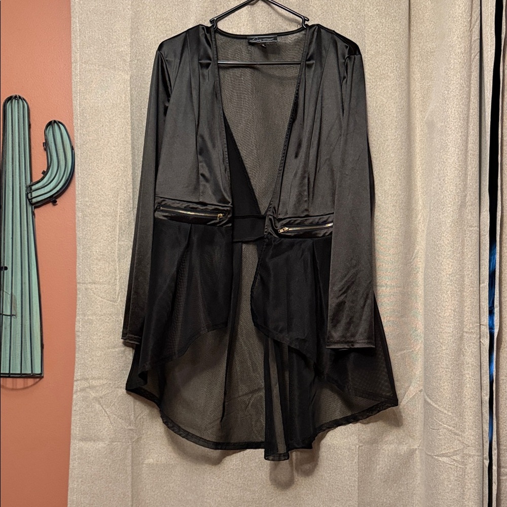 Elegant Black Women's Cape Jacket